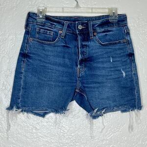 Old Navy Women's O.G. Straight Cutoff Jean Shorts Size 4 Button Fly Denim